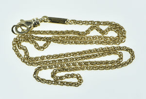 18K 2.2mm Chopard Wheat Palma Link Chain Necklace 16.75" Yellow Gold