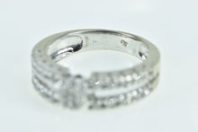 Load image into Gallery viewer, 14K 0.45 Ctw Diamond Cluster Promise Engagement Ring White Gold