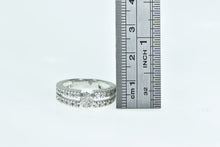 Load image into Gallery viewer, 14K 0.45 Ctw Diamond Cluster Promise Engagement Ring White Gold