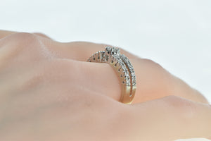 14K 0.45 Ctw Diamond Cluster Promise Engagement Ring White Gold