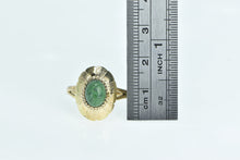 Load image into Gallery viewer, 14K 1960&#39;s Oval Nephrite Domed Vintage Statement Ring Yellow Gold