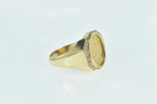 Load image into Gallery viewer, 14K 1988 $5 Half Eagle Coin Diamond Statement Ring Yellow Gold