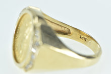 Load image into Gallery viewer, 14K 1988 $5 Half Eagle Coin Diamond Statement Ring Yellow Gold