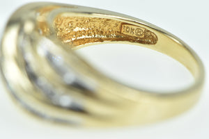 10K 0.75 Ctw Baguette Wavy Diamond Vintage Ring Yellow Gold