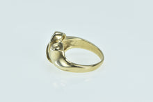 Load image into Gallery viewer, 10K Vintage Pave Diamond Heart Love Ring Yellow Gold