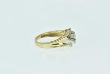 Load image into Gallery viewer, 10K Wavy Diamond Vintage Statement Band Ring Yellow Gold