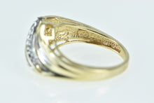 Load image into Gallery viewer, 10K Wavy Diamond Vintage Statement Band Ring Yellow Gold