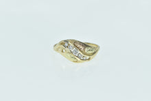 Load image into Gallery viewer, 10K Black Hills Leaf Wavy Diamond Statement Ring Yellow Gold