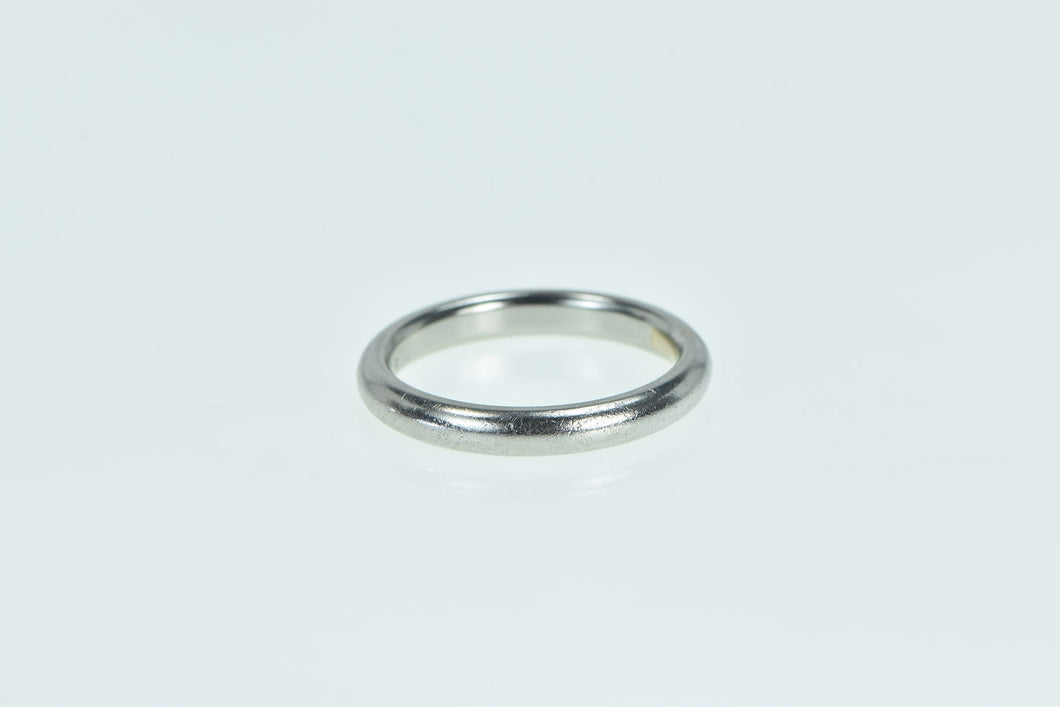 Platinum 3.3mm Classic Vintage Plain Wedding Band Ring