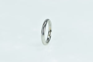 Platinum 3.3mm Classic Vintage Plain Wedding Band Ring