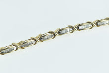 Load image into Gallery viewer, 10K 1.50 Ctw Baguette Diamond Classic Tennis Bracelet 6.75&quot; Yellow Gold