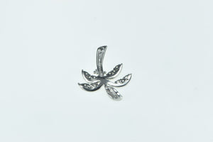 Sterling Silver Palm Tree Vintage Tropical Vintage CZ Pendant