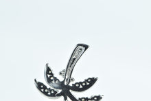 Load image into Gallery viewer, Sterling Silver Palm Tree Vintage Tropical Vintage CZ Pendant