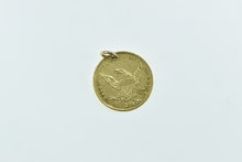 Load image into Gallery viewer, 14K 1834 Gold Quarter Eagle $2.50 Coin Charm/Pendant Yellow Gold