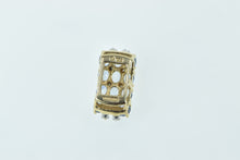 Load image into Gallery viewer, 14K Oval Tanzanite Diamond Squared Slide Pendant Yellow Gold
