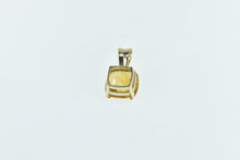 Load image into Gallery viewer, 14K Faceted Cushion Citrine Vintage Statement Pendant Yellow Gold