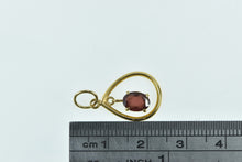 Load image into Gallery viewer, 18K Oval Garnet Dangle Pear Tear Drop Vintage Charm/Pendant Yellow Gold