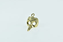 Load image into Gallery viewer, 18K 3D Masquerade Bird Mask Vintage Charm/Pendant Yellow Gold