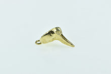 Load image into Gallery viewer, 18K 3D Masquerade Bird Mask Vintage Charm/Pendant Yellow Gold