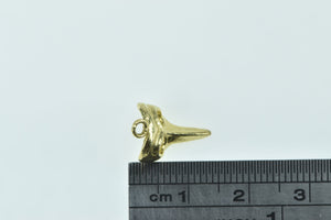 18K 3D Masquerade Bird Mask Vintage Charm/Pendant Yellow Gold