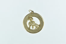 Load image into Gallery viewer, 14K 1960&#39;s Ruby Eyed French Poodle Dog Charm/Pendant Yellow Gold