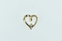 Load image into Gallery viewer, 10K Diamond Heart Curvy Love Symbol Pendant Yellow Gold