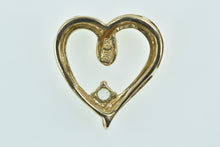 Load image into Gallery viewer, 10K Diamond Heart Curvy Love Symbol Pendant Yellow Gold