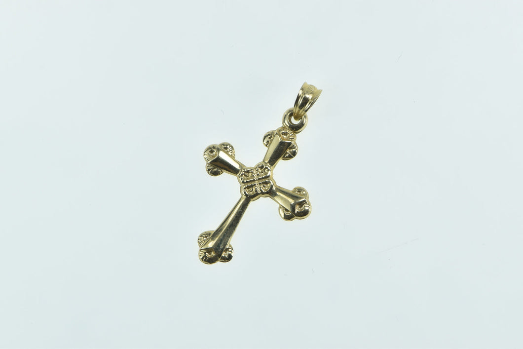 14K Cross Christian Faith Symbol Religious Pendant Yellow Gold