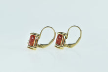 Load image into Gallery viewer, 10K Trillion Spessartine Garnet Vintage Lever Back Earrings Yellow Gold