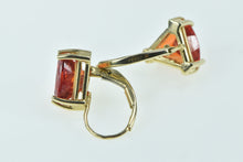 Load image into Gallery viewer, 10K Trillion Spessartine Garnet Vintage Lever Back Earrings Yellow Gold