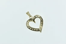 Load image into Gallery viewer, 10K Classic Diamond Wavy Vintage Heart Love Pendant Yellow Gold
