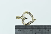 Load image into Gallery viewer, 10K Classic Diamond Wavy Vintage Heart Love Pendant Yellow Gold