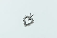 Load image into Gallery viewer, 10K Diamond Heart Love Symbol Classic Pendant White Gold