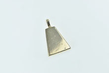 Load image into Gallery viewer, 14K Raw Turquoise Inlay Squared Statement Pendant Yellow Gold