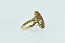 Load image into Gallery viewer, Gold Filled Brown Marbled Cabochon Oval Statement Ring
