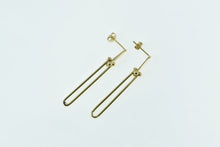 Load image into Gallery viewer, 18K Paperclip Chain Dangle Layered Statement Earrings Yellow Gold