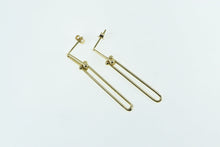 Load image into Gallery viewer, 18K Paperclip Chain Dangle Layered Statement Earrings Yellow Gold