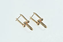 Load image into Gallery viewer, 18K Paperclip Chain Dangle Layered Statement Earrings Rose Gold