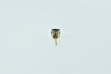 Load image into Gallery viewer, 14K Round Sapphire Solitaire Single Stud Earring Yellow Gold