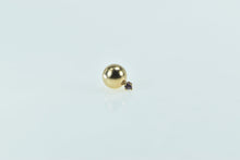 Load image into Gallery viewer, 14K Round Ball Amethyst Accent Single Stud Earring Yellow Gold