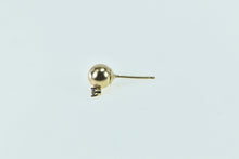 Load image into Gallery viewer, 14K Round Ball Amethyst Accent Single Stud Earring Yellow Gold