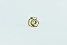 Load image into Gallery viewer, 14K Pearl Celtic Knot Woven Design Single Stud Earring Yellow Gold