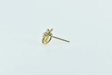 Load image into Gallery viewer, 14K Pearl Celtic Knot Woven Design Single Stud Earring Yellow Gold