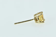 Load image into Gallery viewer, 14K Round Citrine Solitaire Vintage Stud Single Earring Yellow Gold