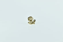 Load image into Gallery viewer, 14K Diamond Cut Rose Flower Vintage Single Stud Earring Yellow Gold