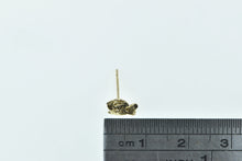 Load image into Gallery viewer, 14K Diamond Cut Rose Flower Vintage Single Stud Earring Yellow Gold