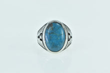 Load image into Gallery viewer, Sterling Silver Southwestern Oval Turquoise Eagle Ring