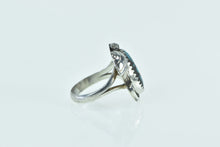 Load image into Gallery viewer, Sterling Silver Southwestern Turquoise Ornate Feather Childs Ring