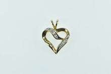 Load image into Gallery viewer, 14K Classic Diamond Vintage Heart Love Symbol Pendant Yellow Gold