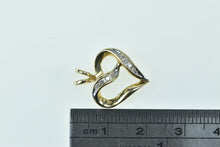 Load image into Gallery viewer, 14K Classic Diamond Vintage Heart Love Symbol Pendant Yellow Gold